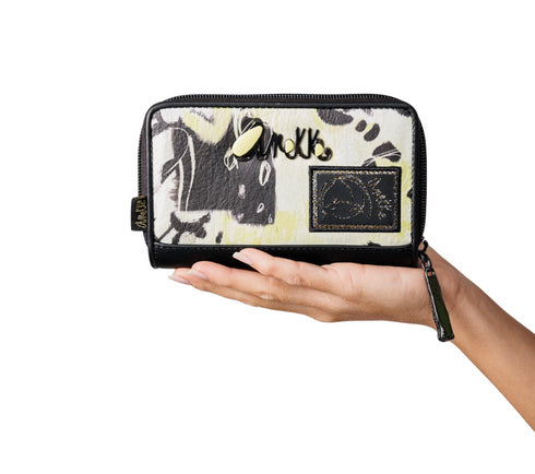 Portofel casual, dama, ANEKKE 40879-909, negru, piele ecologica